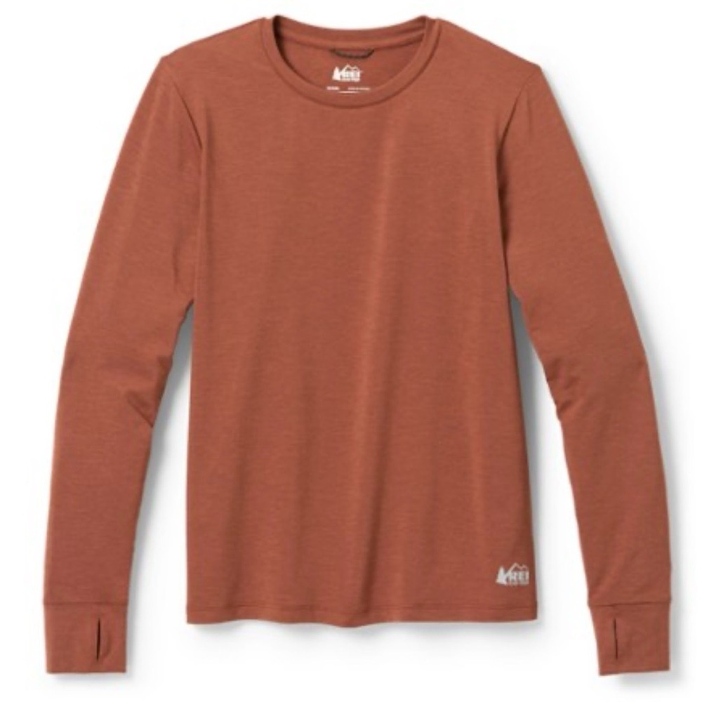 Rei Kids Small (8) Terra Red Outdoors Activewear Long Sleeve Hiking